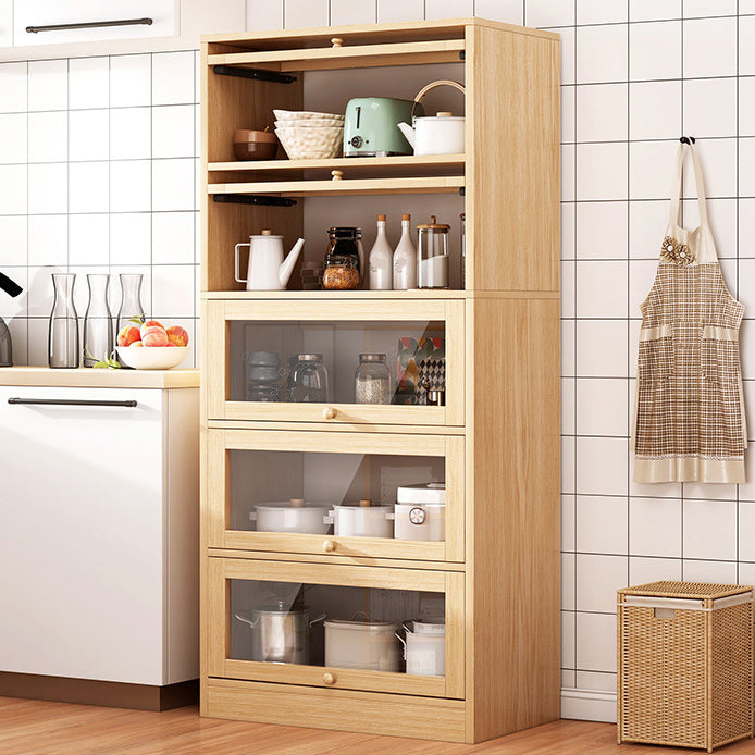 Server da pranzo in legno con porte di vetro moderno server buffet per cucina