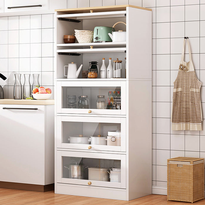 Server da pranzo in legno con porte di vetro moderno server buffet per cucina