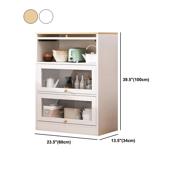 Server da pranzo in legno con porte di vetro moderno server buffet per cucina