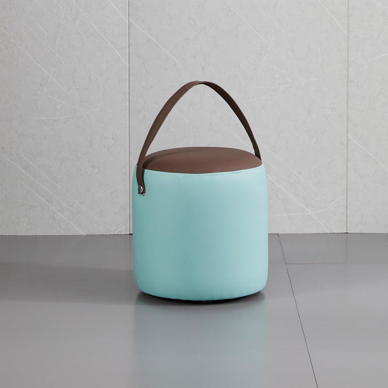 POUF OTTOMANO DE POUF OTTOMANO Capazonado de cuero Genuino