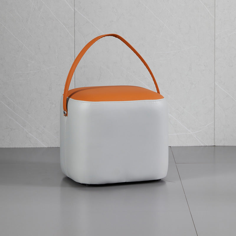 POUF OTTOMANO DE POUF OTTOMANO Capazonado de cuero Genuino