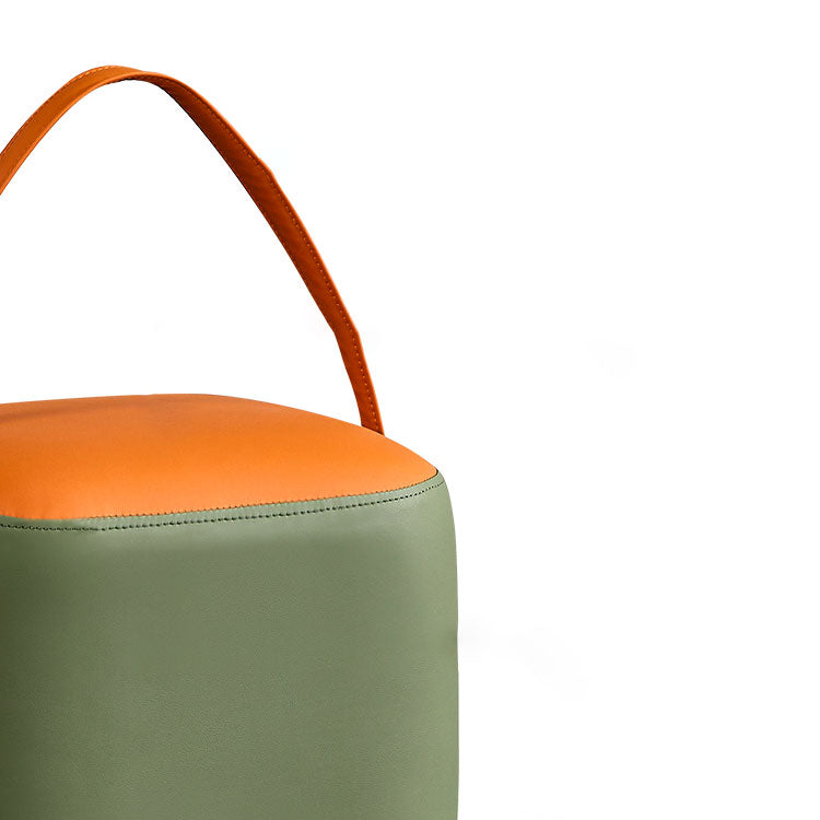 POUF OTTOMANO DE POUF OTTOMANO Capazonado de cuero Genuino