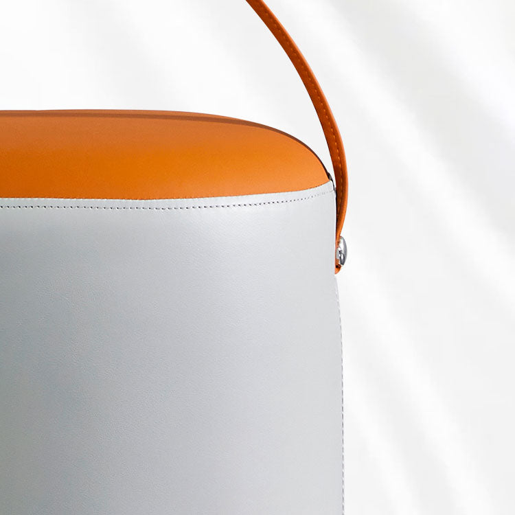 POUF OTTOMANO DE POUF OTTOMANO Capazonado de cuero Genuino