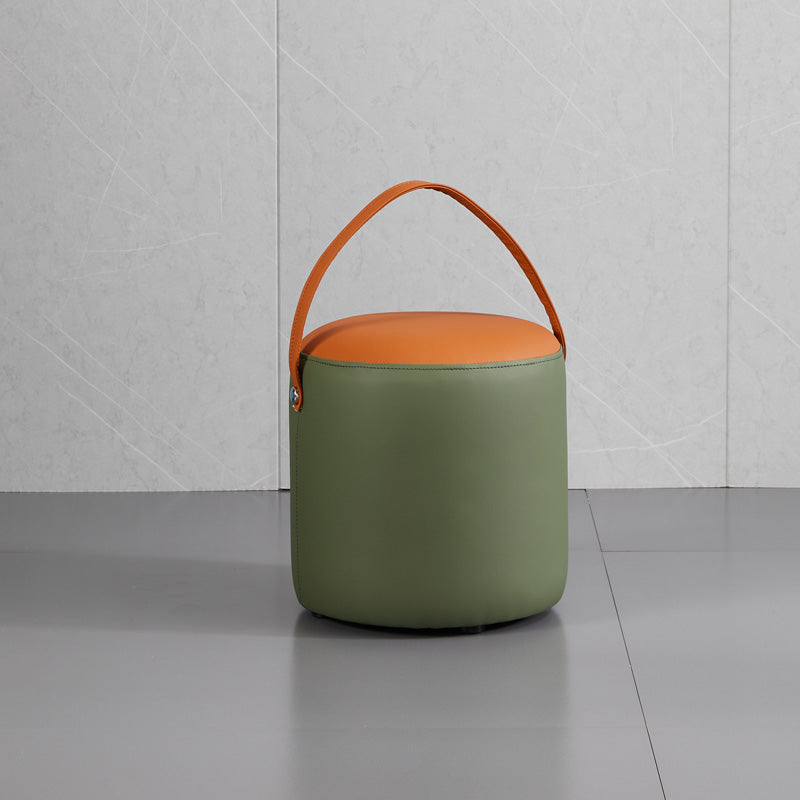 POUF OTTOMANO DE POUF OTTOMANO Capazonado de cuero Genuino