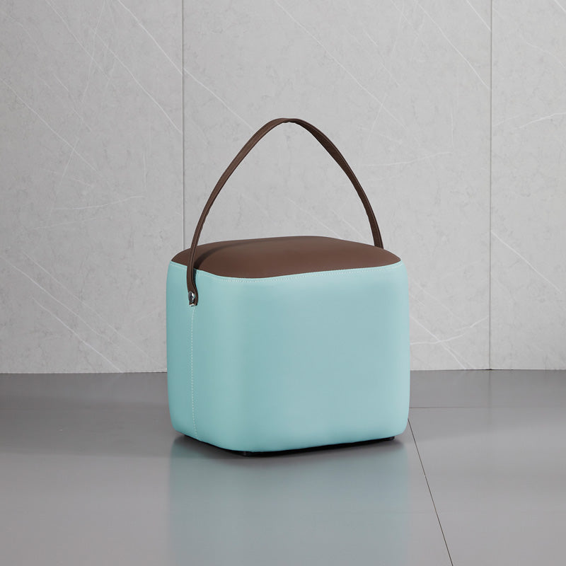 POUF OTTOMANO DE POUF OTTOMANO Capazonado de cuero Genuino