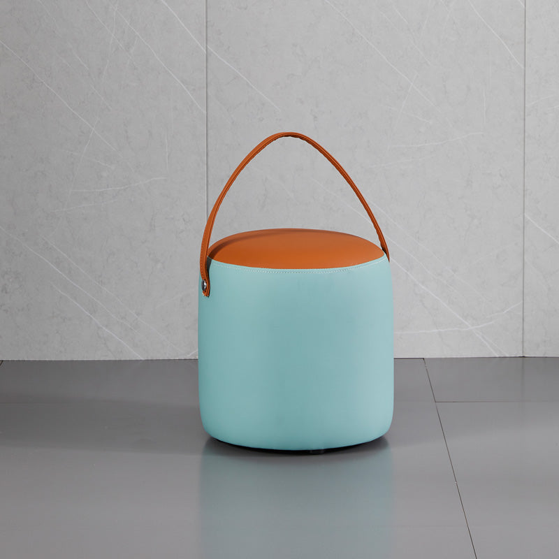 POUF OTTOMANO DE POUF OTTOMANO Capazonado de cuero Genuino