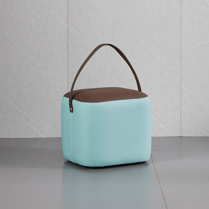 POUF OTTOMANO DE POUF OTTOMANO Capazonado de cuero Genuino