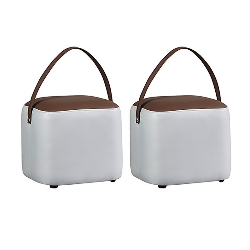 POUF OTTOMANO DE POUF OTTOMANO Capazonado de cuero Genuino