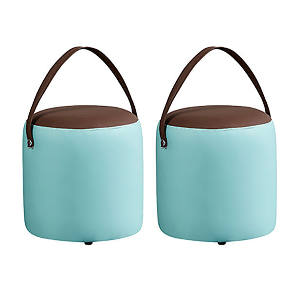 POUF OTTOMANO DE POUF OTTOMANO Capazonado de cuero Genuino