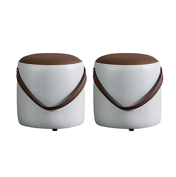 POUF OTTOMANO DE POUF OTTOMANO Capazonado de cuero Genuino