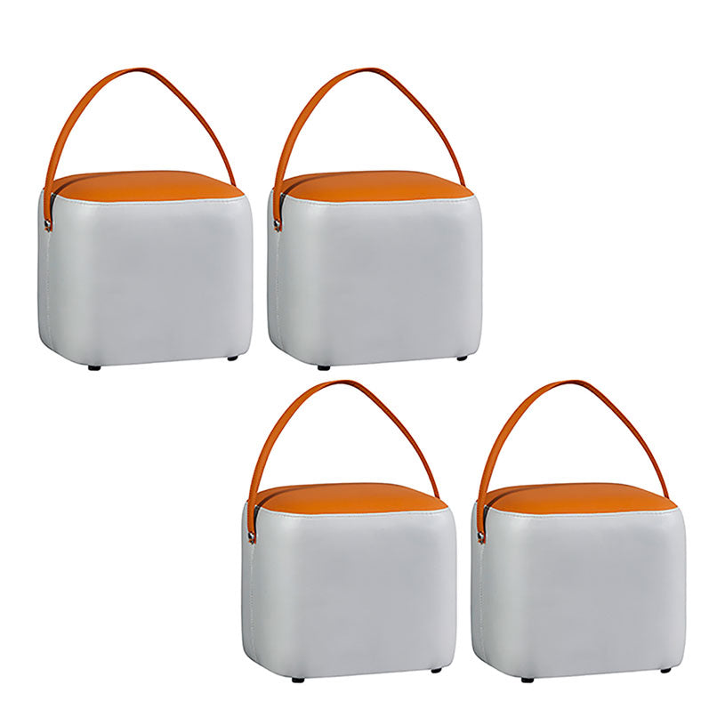 POUF OTTOMANO DE POUF OTTOMANO Capazonado de cuero Genuino