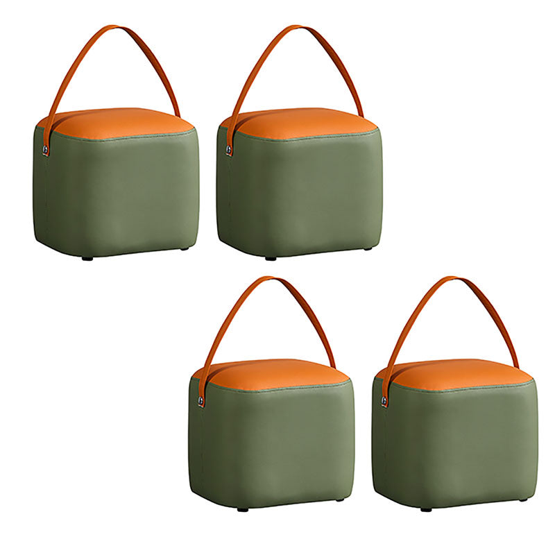 POUF OTTOMANO DE POUF OTTOMANO Capazonado de cuero Genuino