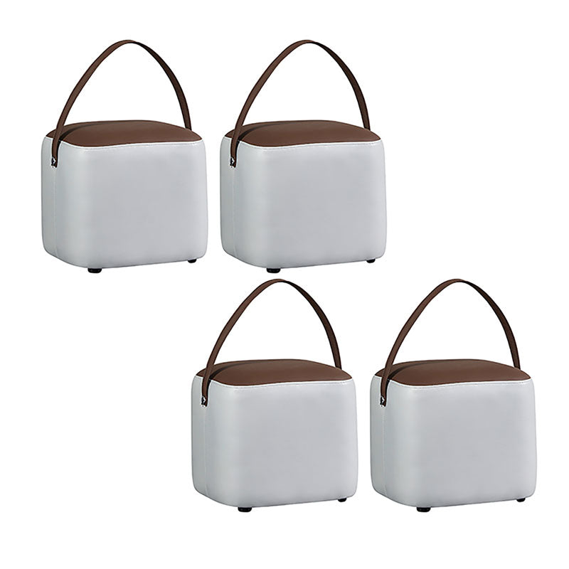 POUF OTTOMANO DE POUF OTTOMANO Capazonado de cuero Genuino