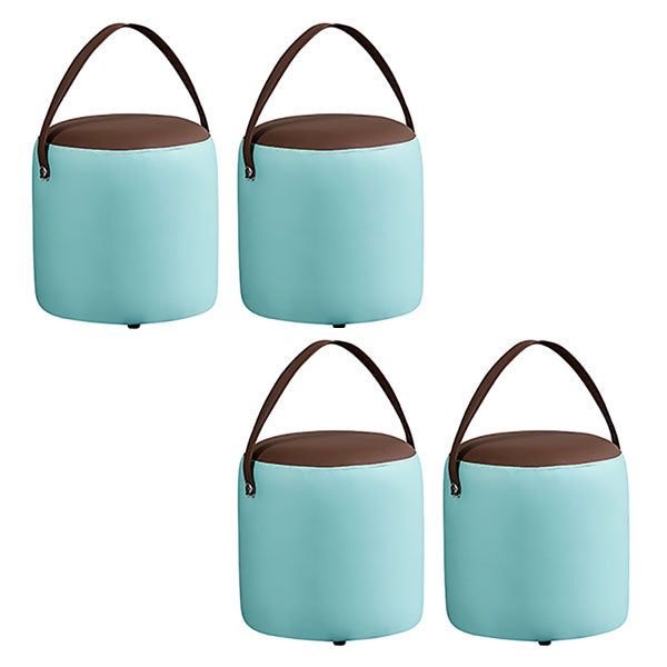 POUF OTTOMANO DE POUF OTTOMANO Capazonado de cuero Genuino