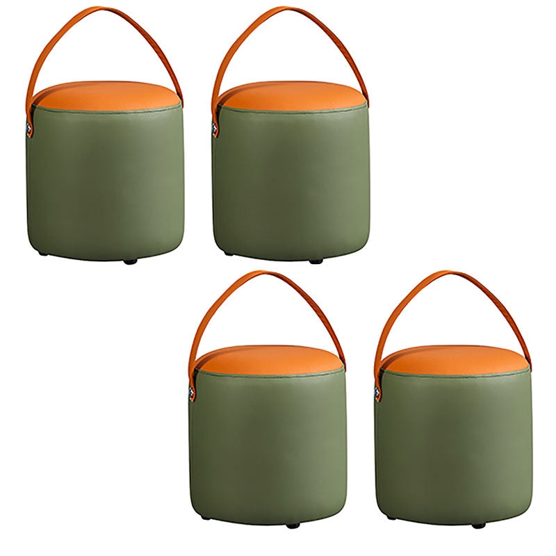 POUF OTTOMANO DE POUF OTTOMANO Capazonado de cuero Genuino