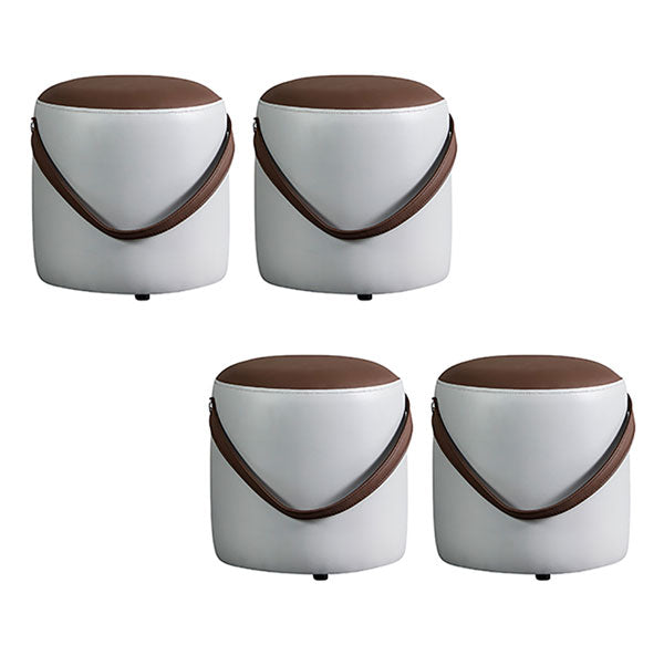 POUF OTTOMANO DE POUF OTTOMANO Capazonado de cuero Genuino