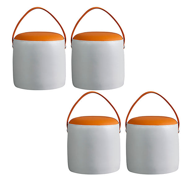 POUF OTTOMANO DE POUF OTTOMANO Capazonado de cuero Genuino