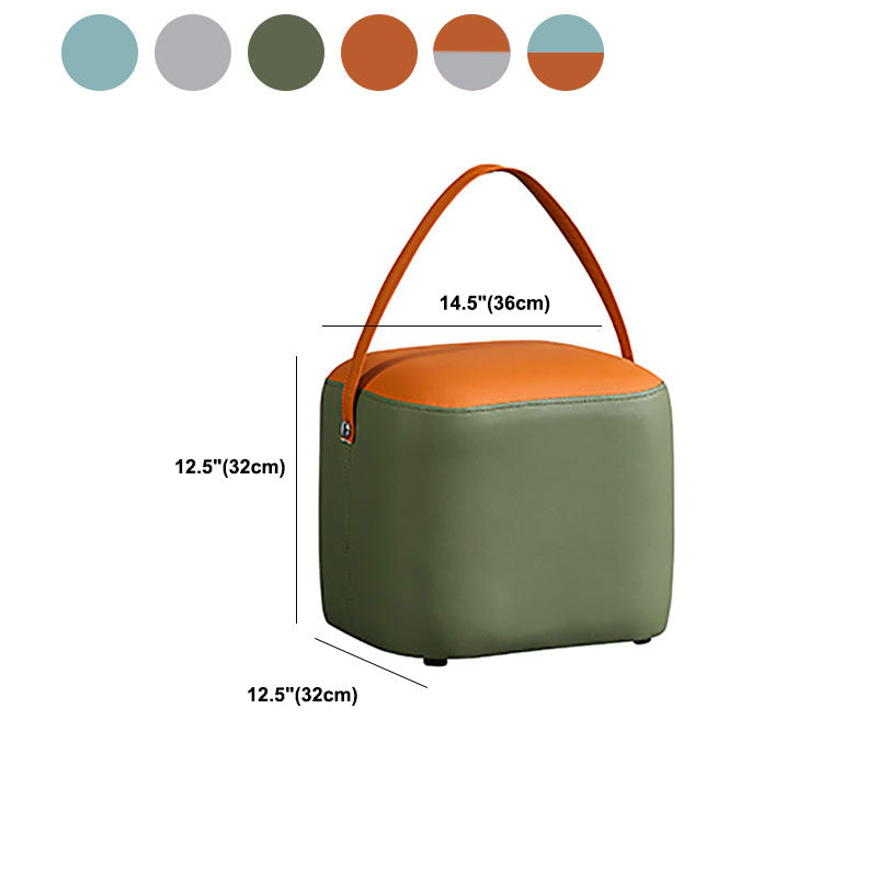 POUF OTTOMANO DE POUF OTTOMANO Capazonado de cuero Genuino