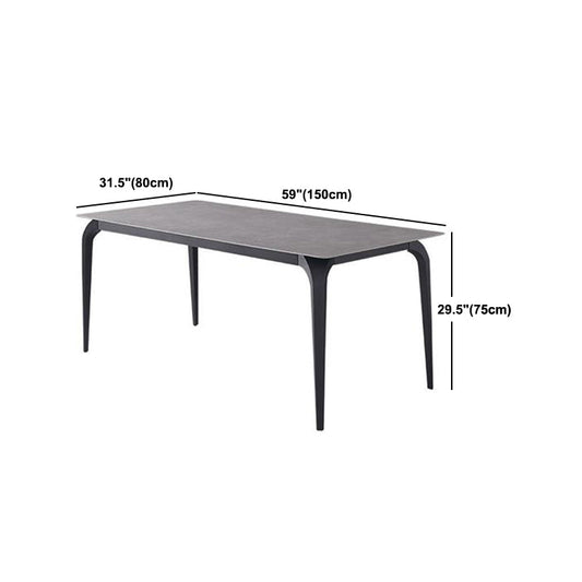 モダンな1/4/5/7ピース長方形のダイニングセット焼結ストーントップダイナーテーブルセット