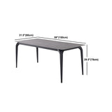 Moderno 1/4/5/7 Piezas Rectángulo Juego de comedor de piedra sinterizada Juego de mesa de comedor de piedra sinterizada