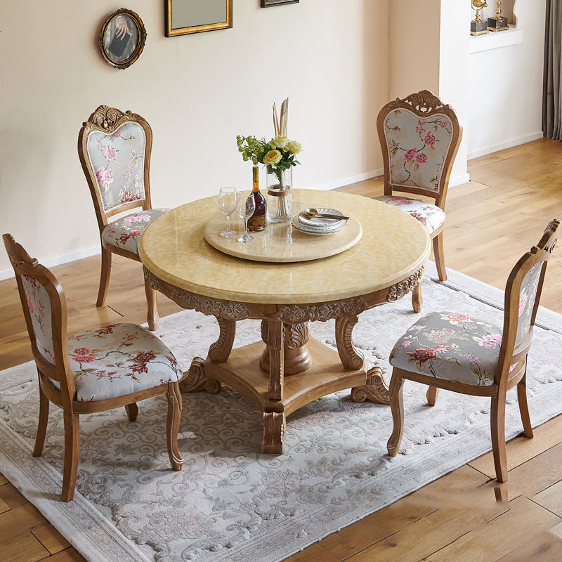 Victoria Round Table Set 1/2/5 Pieces Dining Set for Home Use Clearhalo 'Dining Room Sets' 'Dining Tables & Seating' 'dining_room_set' 'furn' 'furn_dining_room_set' 'Furniture' 'Kitchen & Dining Furniture' 6037641