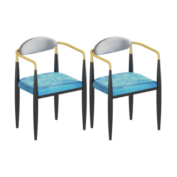 Modern Rectangle Stone Table Set 1/2/7 Pieces Dining Set for Kitchen 2 Blue Chairs Clearhalo 'Dining Room Sets' 'Dining Tables & Seating' 'dining_room_set' 'furn' 'furn_dining_room_set' 'Furniture' 'Kitchen & Dining Furniture' 6037682