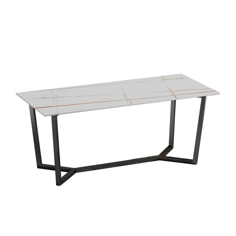 Modern Rectangle Stone Table Set 1/2/7 Pieces Dining Set for Kitchen Clearhalo 'Dining Room Sets' 'Dining Tables & Seating' 'dining_room_set' 'furn' 'furn_dining_room_set' 'Furniture' 'Kitchen & Dining Furniture' 6037686