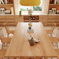 Moderno 1/2/7 pezzi rettangolare set da pranzo in legno massiccio con sedie in legno