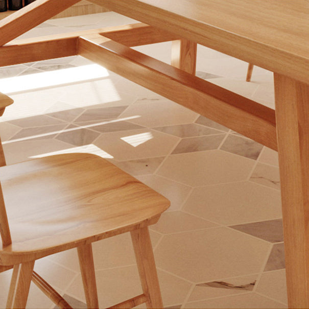 Moderno 1/2/7 pezzi rettangolare set da pranzo in legno massiccio con sedie in legno