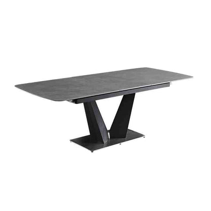 Zeitgenössischer Sinterstein -Esstisch Set 1/4/7 Stücke Essset für kleine Raum