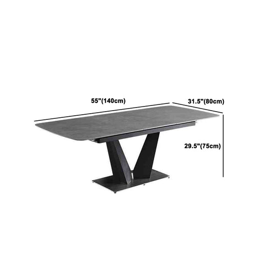 Conjunto de mesa de comedor de piedra sinterizada contemporánea 1/4/7 piezas de comedor para espacio pequeño