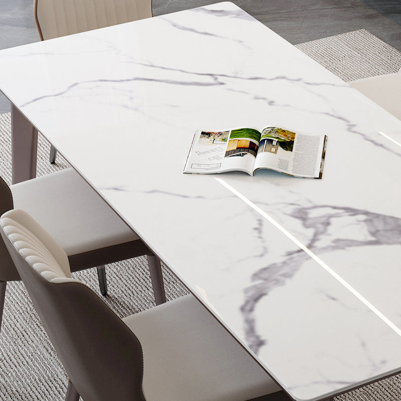 Modern 1/4/5/6 stuks rechthoek Dinerset Sintered Stone Top Dinette Table Set