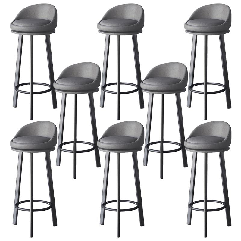 Contemporary Home Swivel Stool Matte Finish Upholstered Bar Stools