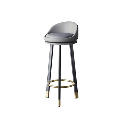 Contemporary Home Swivel Stool Matte Finish Upholstered Bar Stools