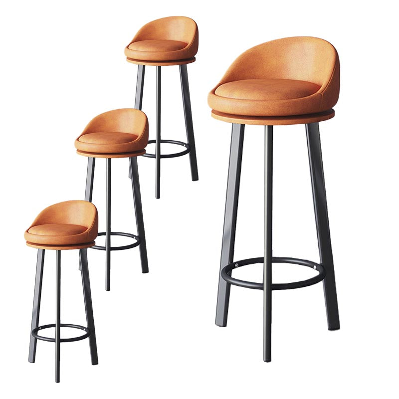 Contemporary Home Swivel Stool Matte Finish Upholstered Bar Stools