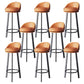 Contemporary Home Swivel Stool Matte Finish Upholstered Bar Stools