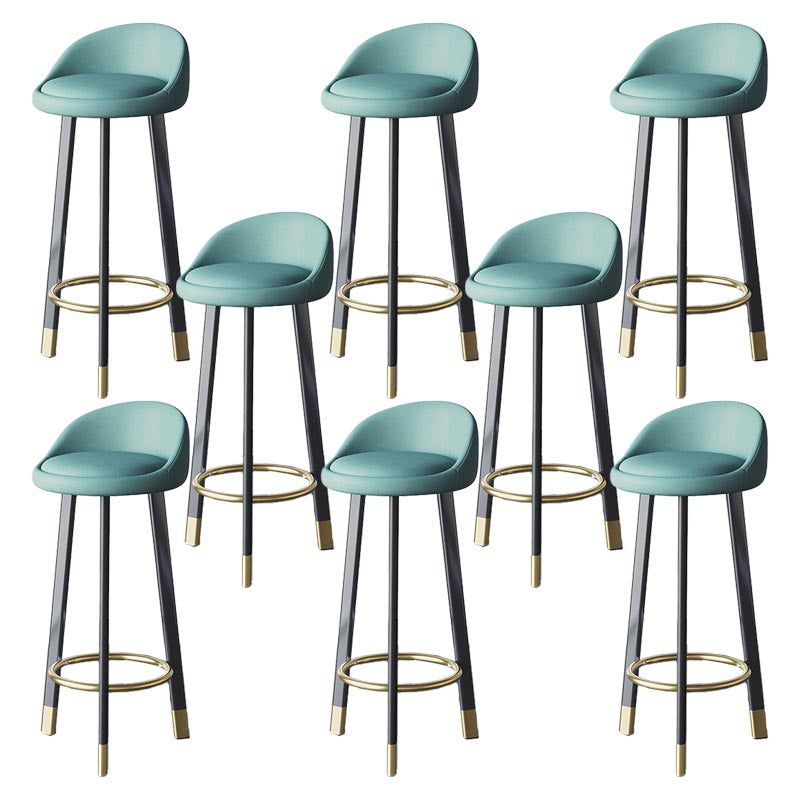 Contemporary Home Swivel Stool Matte Finish Upholstered Bar Stools