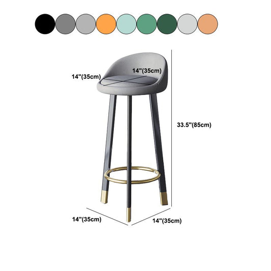 Contemporary Home Swivel Stool Matte Finish Upholstered Bar Stools