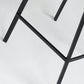 Modern Armless Bar Stool PU Leather Low Back Stools with Metal Frame