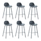 Contemporary Footrest Low Back Bar Stool Leather Counter Stool for Living Room Dark Blue 6 Piece Set Clearhalo 'Bar Furniture' 'Bar Stools' 'bar_stools' 'furn' 'furn_bar_stools' 'Furniture' 'Kitchen & Dining Furniture' 6038808