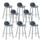 Contemporary Footrest Low Back Bar Stool Leather Counter Stool for Living Room Dark Blue 8 Piece Set Clearhalo 'Bar Furniture' 'Bar Stools' 'bar_stools' 'furn' 'furn_bar_stools' 'Furniture' 'Kitchen & Dining Furniture' 6038811