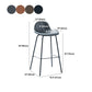 Contemporary Footrest Low Back Bar Stool Leather Counter Stool for Living Room Clearhalo 'Bar Furniture' 'Bar Stools' 'bar_stools' 'furn' 'furn_bar_stools' 'Furniture' 'Kitchen & Dining Furniture' 6038834