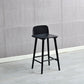 Modern Rubberwood Bar Stool Low Back Counter Height Bar Stool