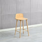 Modern Rubberwood Bar Stool Low Back Counter Height Bar Stool