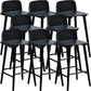 Modern Rubberwood Bar Stool Low Back Counter Height Bar Stool