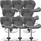 Sgabello da bar moderno in metallo, poggiapiedi regolabile, in ecopelle, per la casa