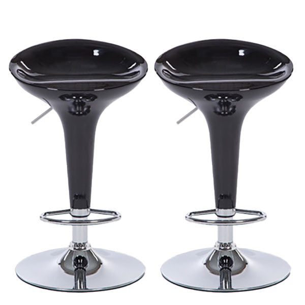 Tabouret de comptoir arrière en plastique en plastique en plastique en plastique avec repose-pieds pour barre