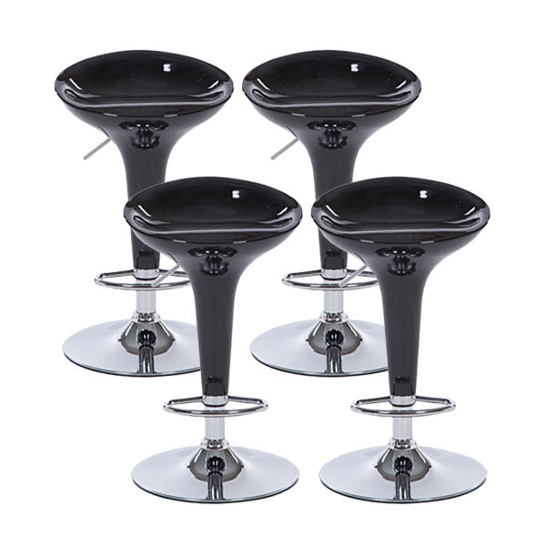 Tabouret de comptoir arrière en plastique en plastique en plastique en plastique avec repose-pieds pour barre