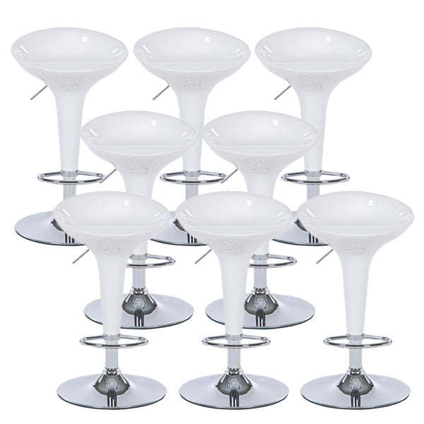 Tabouret de comptoir arrière en plastique en plastique en plastique en plastique avec repose-pieds pour barre