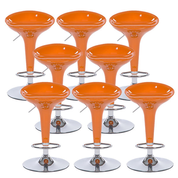 Tabouret de comptoir arrière en plastique en plastique en plastique en plastique avec repose-pieds pour barre